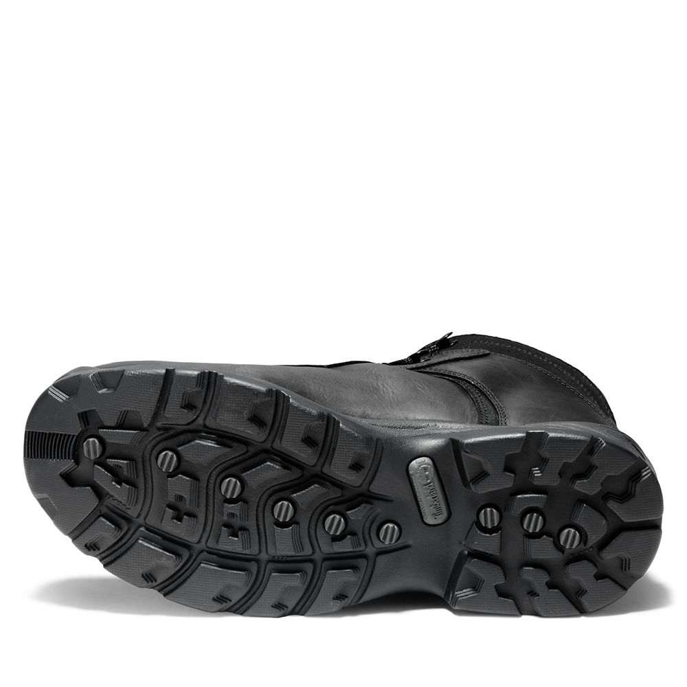 Timberland Mens Hiking Boots Flume Mid Waterproof - Black - India MO8594762